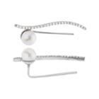 Pearlustre By Imperial Sterling Silver Freshwater Cultured Pearl Ear Climber Earrings, Women's, White