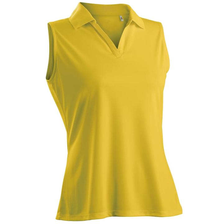 Nancy Lopez Luster Sleeveless Golf Polo - Women's, Size: Large, Gold