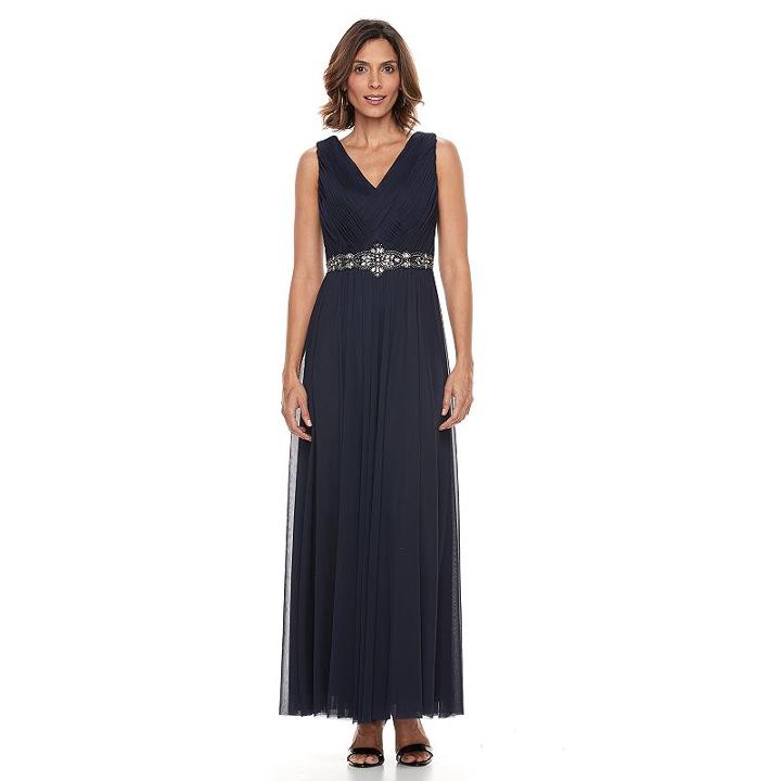 Women's Jessica Howard Embellished Evening Gown, Size: 10, Blue (navy)