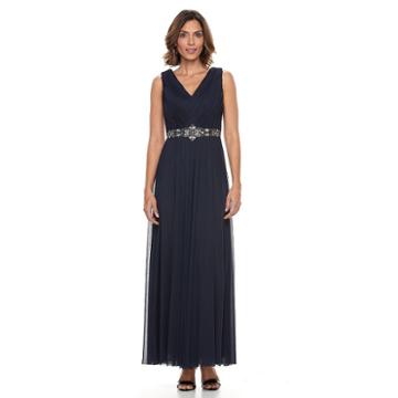 Women's Jessica Howard Embellished Evening Gown, Size: 10, Blue (navy)