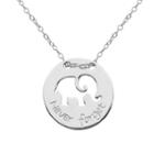Silver-plated  Never Forget  Elephant Pendant, Women's, Size: 18, Grey