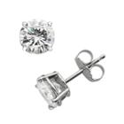 Forever Brilliant 14k White Gold 2-ct. T.w. Round-cut Lab-created Moissanite Stud Earrings, Women's
