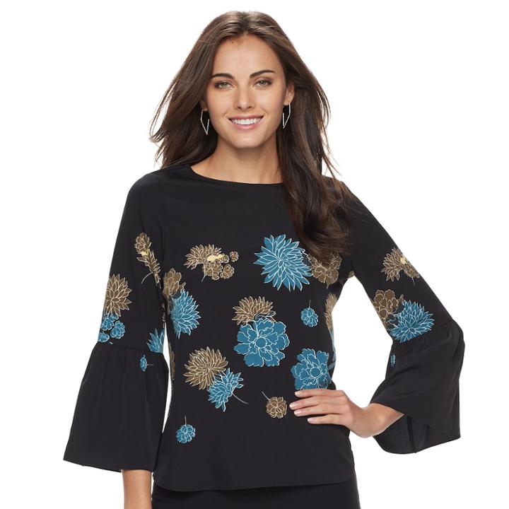 Women's Apt. 9&reg; Crepe Top, Size: Xxl, Black