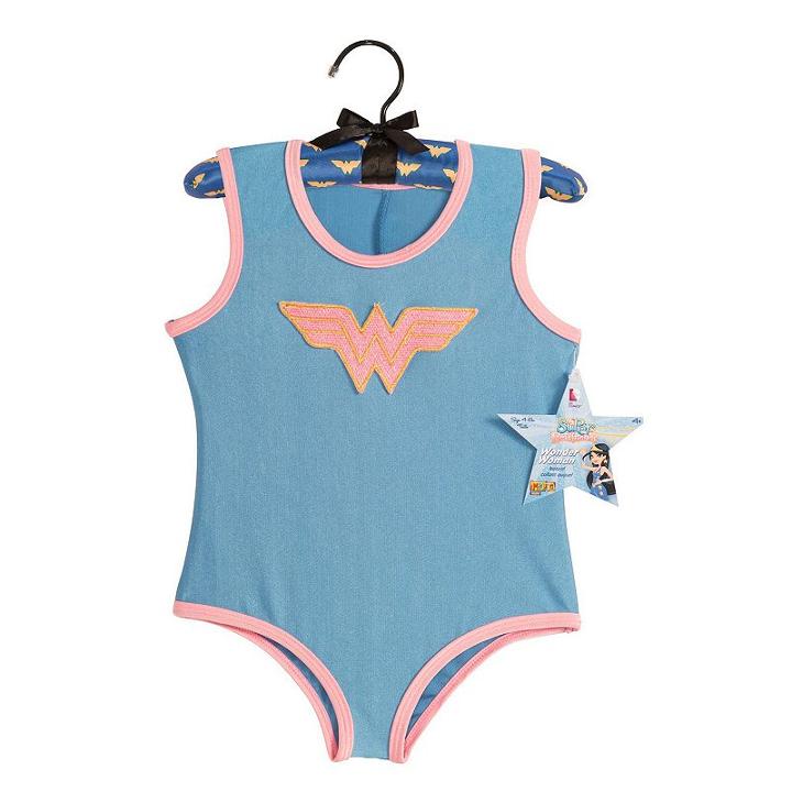 Kids Wonder Woman Costume Leotard, Girl's, Blue