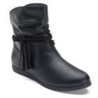So&reg; Women's Fringe Ankle Boots, Girl's, Size: Medium (9), Black