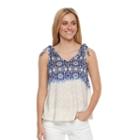 Women's Sonoma Goods For Life&trade; Bow Tank, Size: Large, Dark Blue