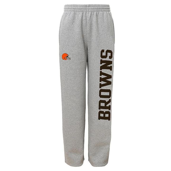 Boys 8-20 Cleveland Browns Tailgate Fleece Pants, Boy's, Size: S(8), Grey