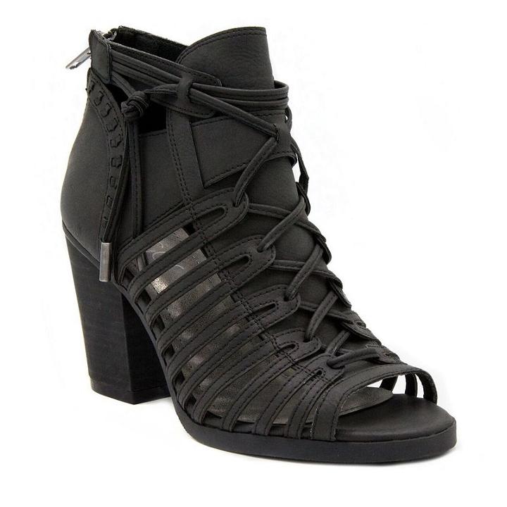 Sugar Vault Women's High Heel Sandal, Size: Medium (6.5), Black