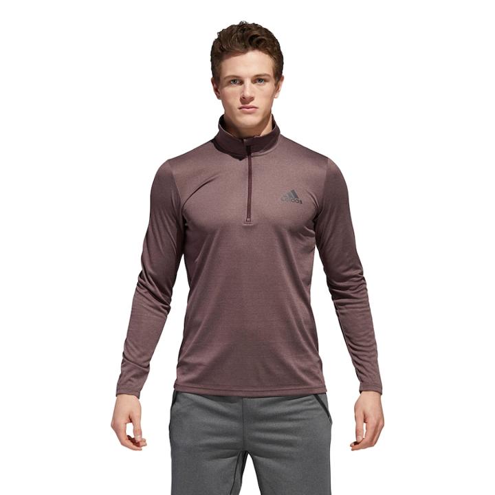 Men's Adidas Tech Quarter-zip Top, Size: Medium, Red