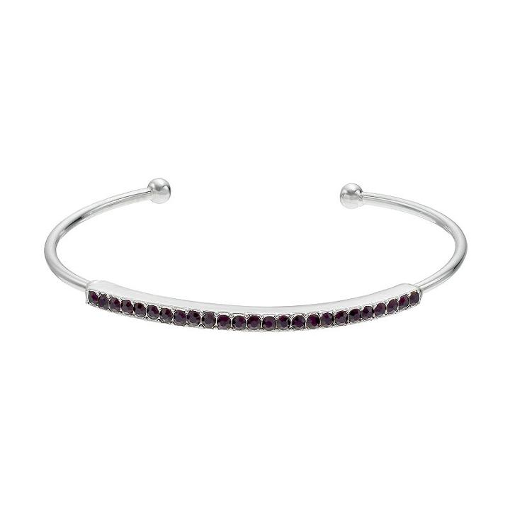 Simulated Purple Amethyst Cuff Bracelet, Women's