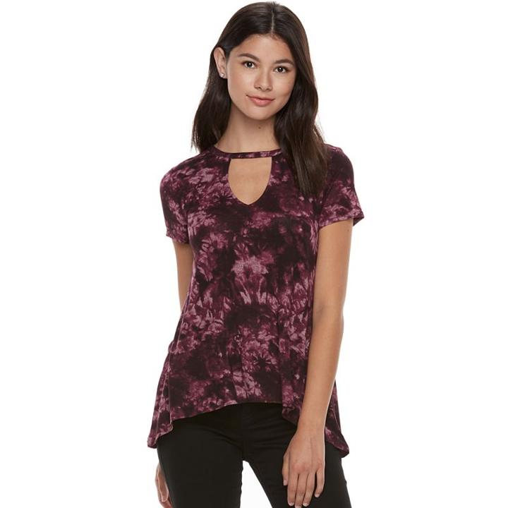 Juniors' Mudd&reg; Choker Neck Tee, Teens, Size: Medium, Oxford