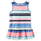 Girls 4-8 Oshkosh B'gosh&reg; Striped Drop-waist Tunic, Size: 8, Blue