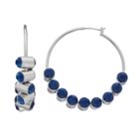 Simply Vera Vera Wang Blue Simulated Crystal Hoop Earrings, Women's