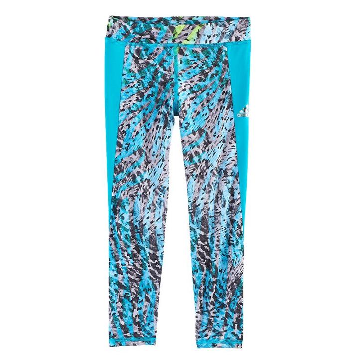 Girls 4-6x Adidas Climalite Printed Tights, Size: 6, Ovrfl Oth