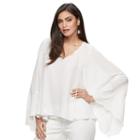 Women's Jennifer Lopez Embroidered High-low Top, Size: L/xl, Lt Beige