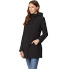 Women's Heat Keep Dynamic Storm Tech Hooded Long Rain Jacket, Size: Small, Black