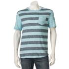 Men's Distortion Big Striped Tee, Size: Xxl, Turquoise/blue (turq/aqua)