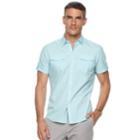 Men's Apt. 9&reg; Premier Flex Slim-fit Stretch Button-down Shirt, Size: Med Slim, Med Blue