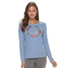 Women's Croft & Barrow&reg; Harvest Tee, Size: Small, Med Blue
