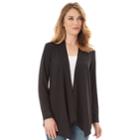 Women's Apt. 9&reg; French Terry Flyaway Cardigan, Size: Xs, Black