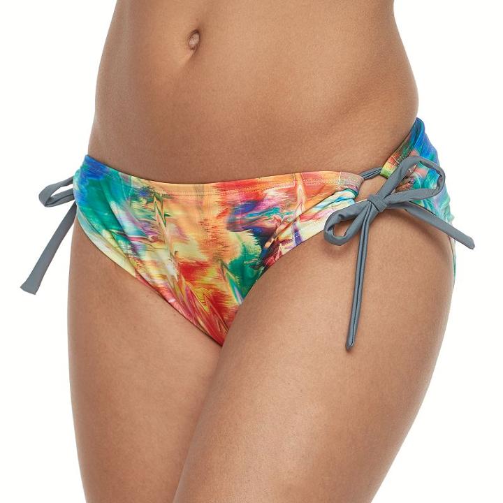 Women's N 2-in-1 Printed Scoop Bikini Bottoms, Size: Large, Ovrfl Oth