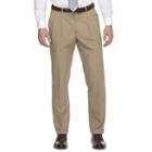Men's Croft & Barrow&reg; True Comfort 4-way Stretch Classic-fit Pleated Dress Pants, Size: 38x32, Beig/green (beig/khaki)