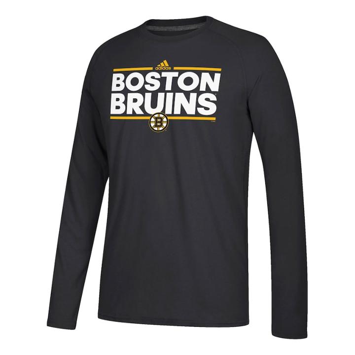 Men's Adidas Boston Bruins Dassler Long-sleeved Tee, Size: Xxl, Black