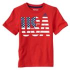Boys 4-7x Adidas Usa Graphic Tee, Boy's, Size: 7x, Med Red