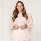 Lc Lauren Conrad Runway Collection Pintuck Peasant Top - Plus Size, Women's, Size: 2xl, White Oth