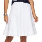 Women's Chaps Solid A-line Skirt, Size: 12, White