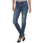Women's Apt. 9&reg; Tummy Control Straight-leg Jeans, Size: 8, Med Blue