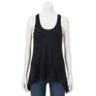 Women's Juicy Couture Handkerchief Tank, Size: Medium, Black
