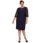 Plus Size Maya Brooke Georgette Sheath Dress & Jacket Set, Women's, Size: 16 W, Purple