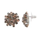 Simply Vera Vera Wang Gray Simulated Crystal Cluster Stud Earrings, Women's, Black