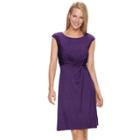Women's Dana Buchman Twist-front Dress, Size: Medium, Purple