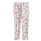 Girls 4-10 Jumping Beans&reg; Print Full-length Fleece Leggings, Size: 6, Natural