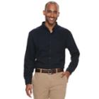Men's Croft & Barrow&reg; Classic-fit Patterned Flannel Button-down Shirt, Size: Large, Dark Blue