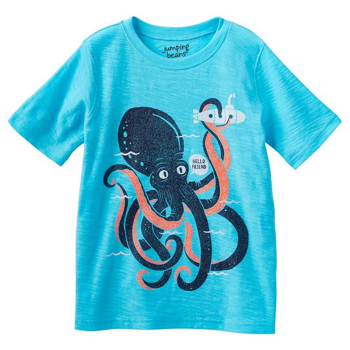 Boys 4-10 Jumping Beans&reg; Slubbed Graphic Tee, Boy's, Size: 4, Turquoise/blue (turq/aqua)
