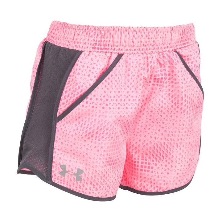 Girls 4-6x Under Armour Grid Athletic Shorts, Girl's, Size: 6x, Brt Pink