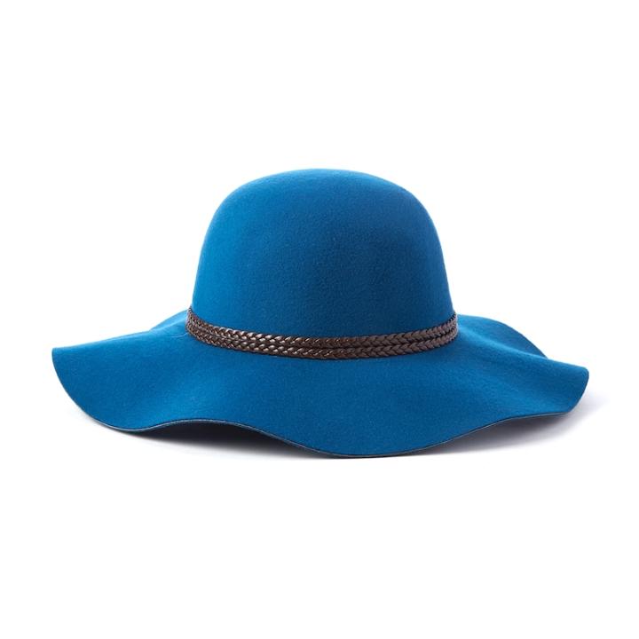Scala Braided Trim Ultrafelt Floppy Hat, Women's, Blue