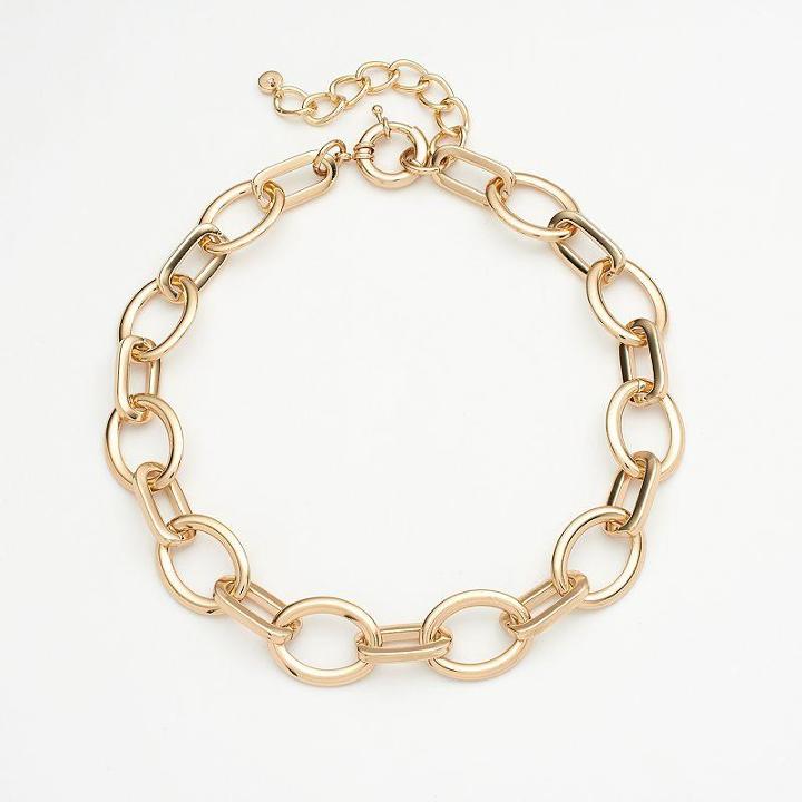 Apt. 9 Gold Tone Oval Link Chain Necklace