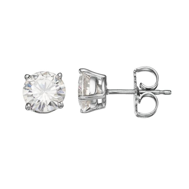 Forever Classic Sterling Silver 1 5/8 Carat T.w. Lab-created Moissanite Stud Earrings, Women's, White