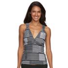 Women's Beach Scene Brooklyn Printed Tankini Top, Size: 4, Multicolor