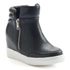 So&reg; Kia Girls' Wedge Sneakers, Girl's, Size: 1, Black