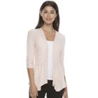 Juniors' Candie's&reg; Draped Peplum Cardigan, Girl's, Size: Medium, Brt Pink