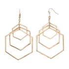 Coco Lane Triple Hexagon Drop Earrings, Women's, Yellow