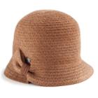 Women's Betmar Emilia Braided Cloche Hat, Dark Beige