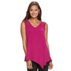 Women's Dana Buchman Assymetrical Hem Top, Size: Medium, Pink