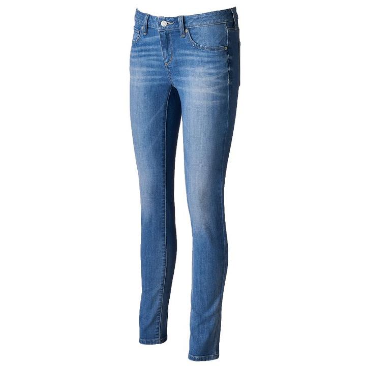 Women's Sonoma Goods For Life&trade; Faded Skinny Jeans, Size: 14 Avg/reg, Dark Blue