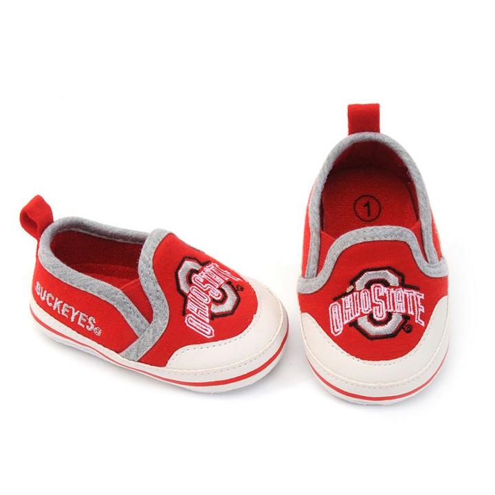 Ohio State Buckeyes Crib Shoes - Baby, Infant Unisex, Size: 3-6 Months, Red